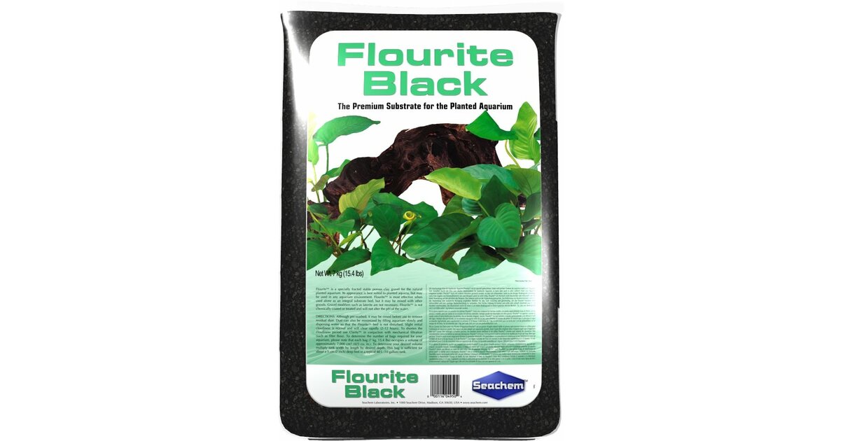 Substrato Seachem Flourite Black 7 Kg Per Acquario Con Piante: Argilla Naturale, Non Altera Il PH, Duraturo